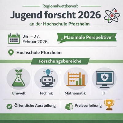 Jugend forscht 2026: Regionalwettbewerb an Hochschule Pforzheim